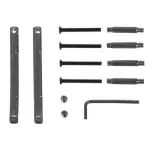 Mattschwarze Türklinke für Innentüren – Loft Stil Türgriff Set mit Rosetten, Universal Links/Rechts