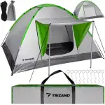 MONTANA 4-Personen Campingzelt – Iglu-Zelt mit Vorraum, 200×200×110 cm