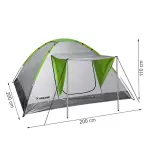 MONTANA 4-Personen Campingzelt – Iglu-Zelt mit Vorraum, 200×200×110 cm