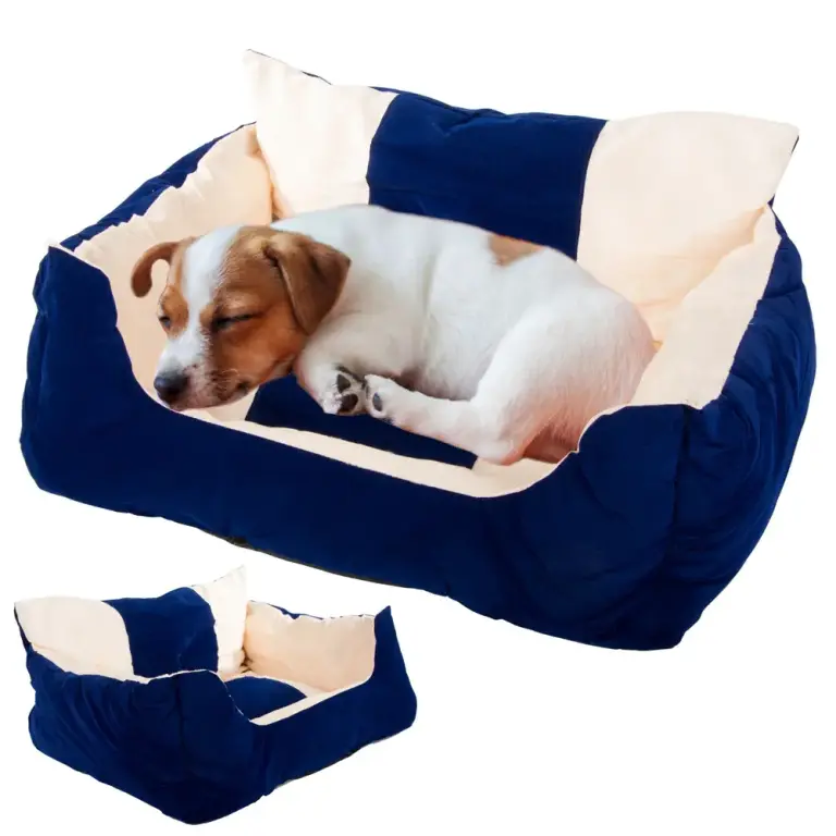Plüsch Hundebett für Kleine Hunde – Weiches Haustierbett mit Rutschfester Unterseite