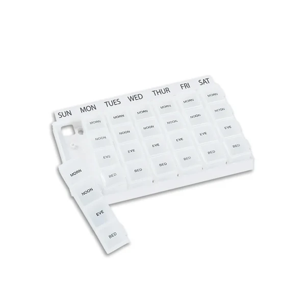 7-Tage Tablettenbox Medikamenten-Organizer – kompakt, tragbar, Kunststoff