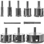 Bigstren 10-teiliges Diamant-Bohrkronen-Set – 6–68 mm für Feinsteinzeug, Glas und Keramik
