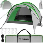 NEVADA 4-Personen Campingzelt mit Vorzelt – Wasserdichtes Iglu-Zelt 5000 mm, 320 x 200 x 140 cm