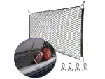 Kofferraumnetz Auto 110 x 42 cm – Elastisches Gepäcknetz zur Ladungssicherung, Schwarz