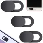 3er-Set Kameraabdeckung für Laptop und Smartphone – Selbstklebender Webcam-Schutz, Schwarz