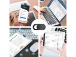 3er-Set Kameraabdeckung für Laptop und Smartphone – Selbstklebender Webcam-Schutz, Schwarz