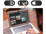 3er-Set Kameraabdeckung für Laptop und Smartphone – Selbstklebender Webcam-Schutz, Schwarz