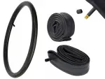 24 Zoll Fahrradschlauch 24 x 1.75–2.125 mit Schrader-Ventil – Butylschlauch Schwarz