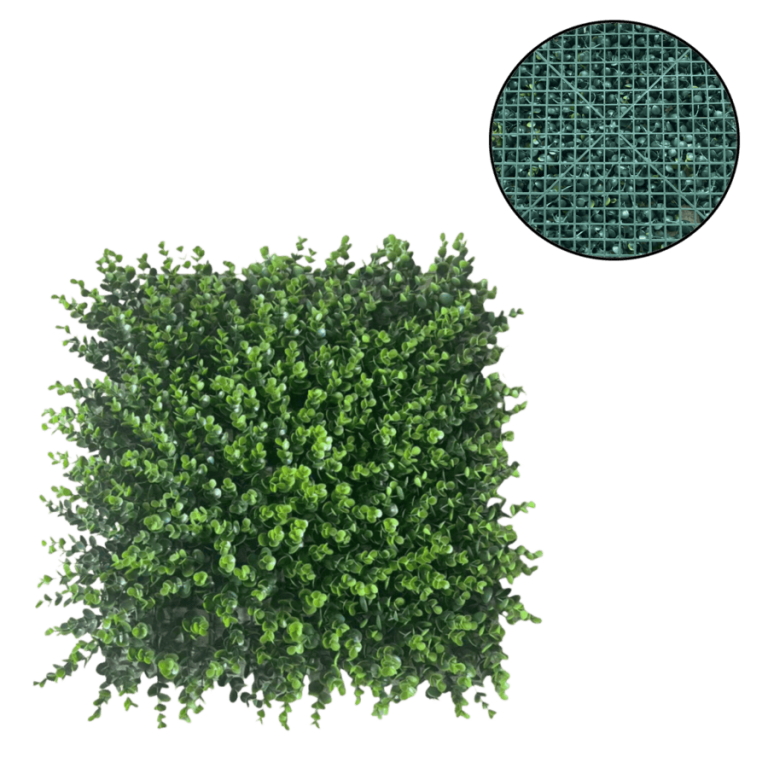 Buxus Kunstpflanzen-Wandpaneel 50 x 50 cm – 4er Set, UV- und Wetterbeständig, 1 m² Abdeckung