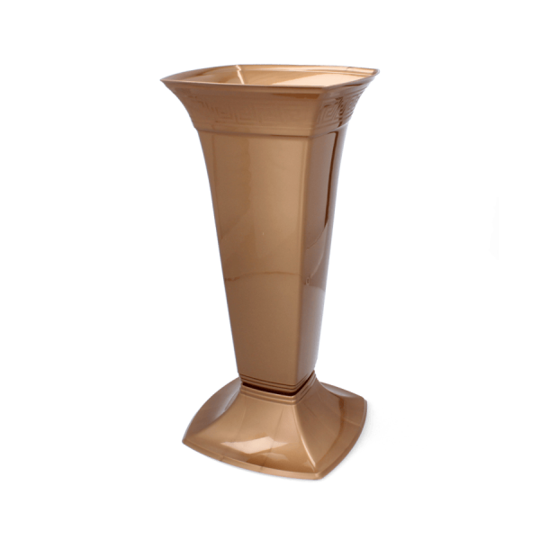 Etna Dekovase Gold 38 cm – Hohe moderne Vase in Metalloptik
