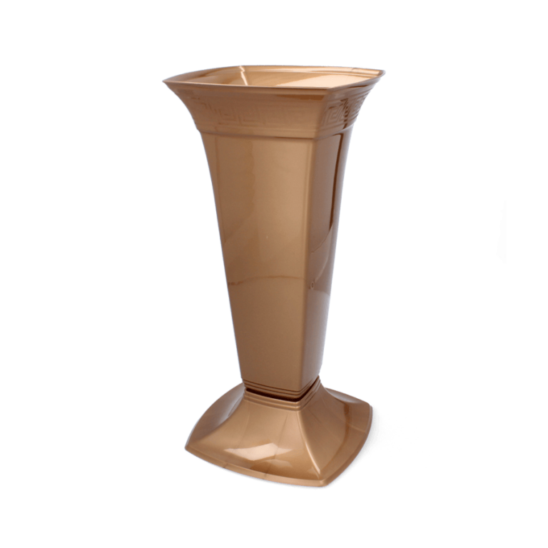 Etna Dekovase Gold 38 cm – Hohe moderne Vase in Metalloptik