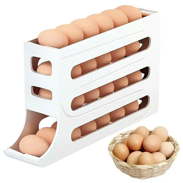 Eierhalter für den Kühlschrank – 26–30 Eier – Weiß