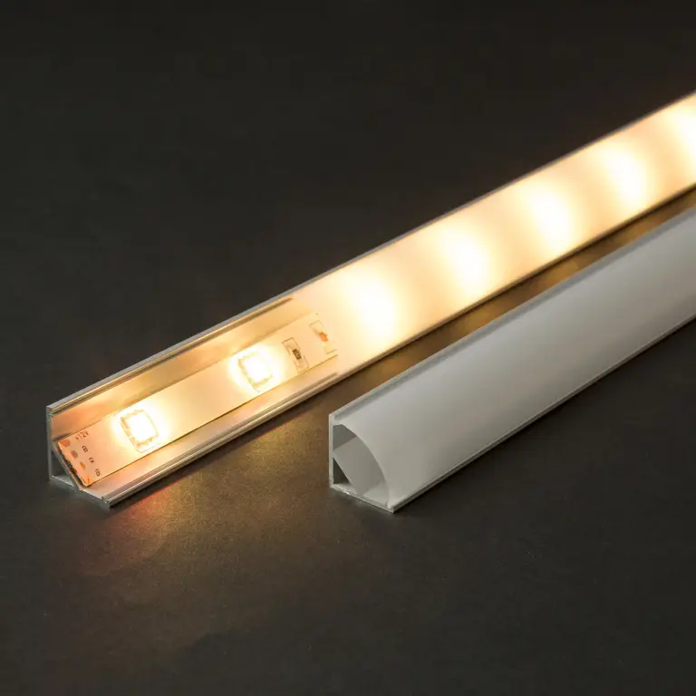 LED-Aluminiumprofil-Abdeckung – Opal – 2000 mm – Polycarbonat