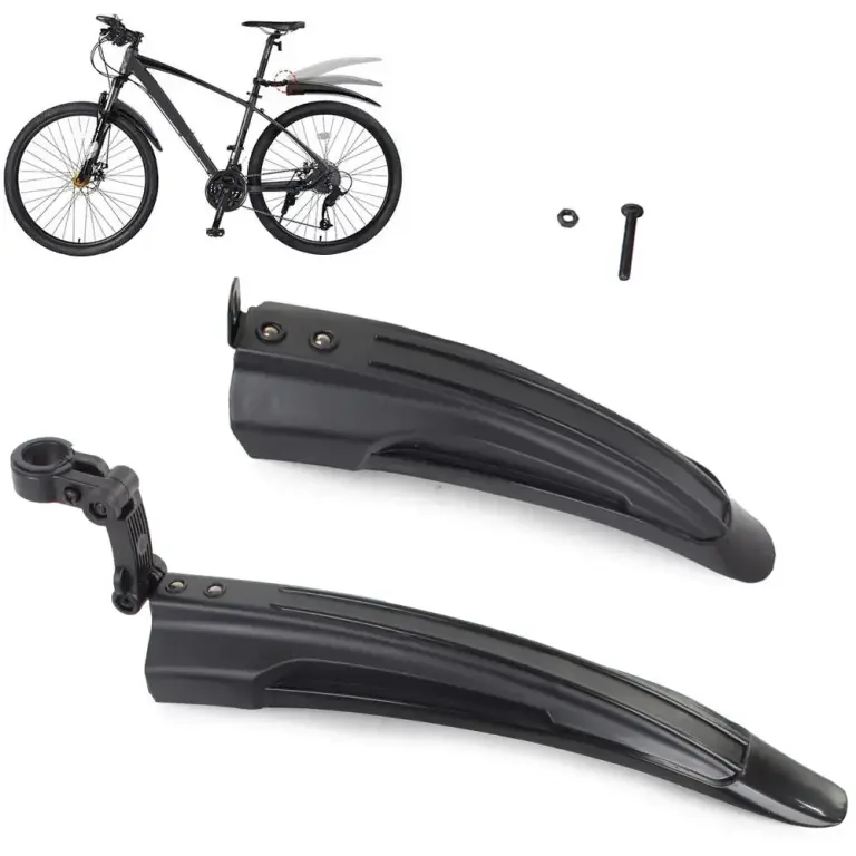 Fahrrad-Schutzblech-Set – Vorne und Hinten – 24–28 Zoll – 2-teilig – Schwarz