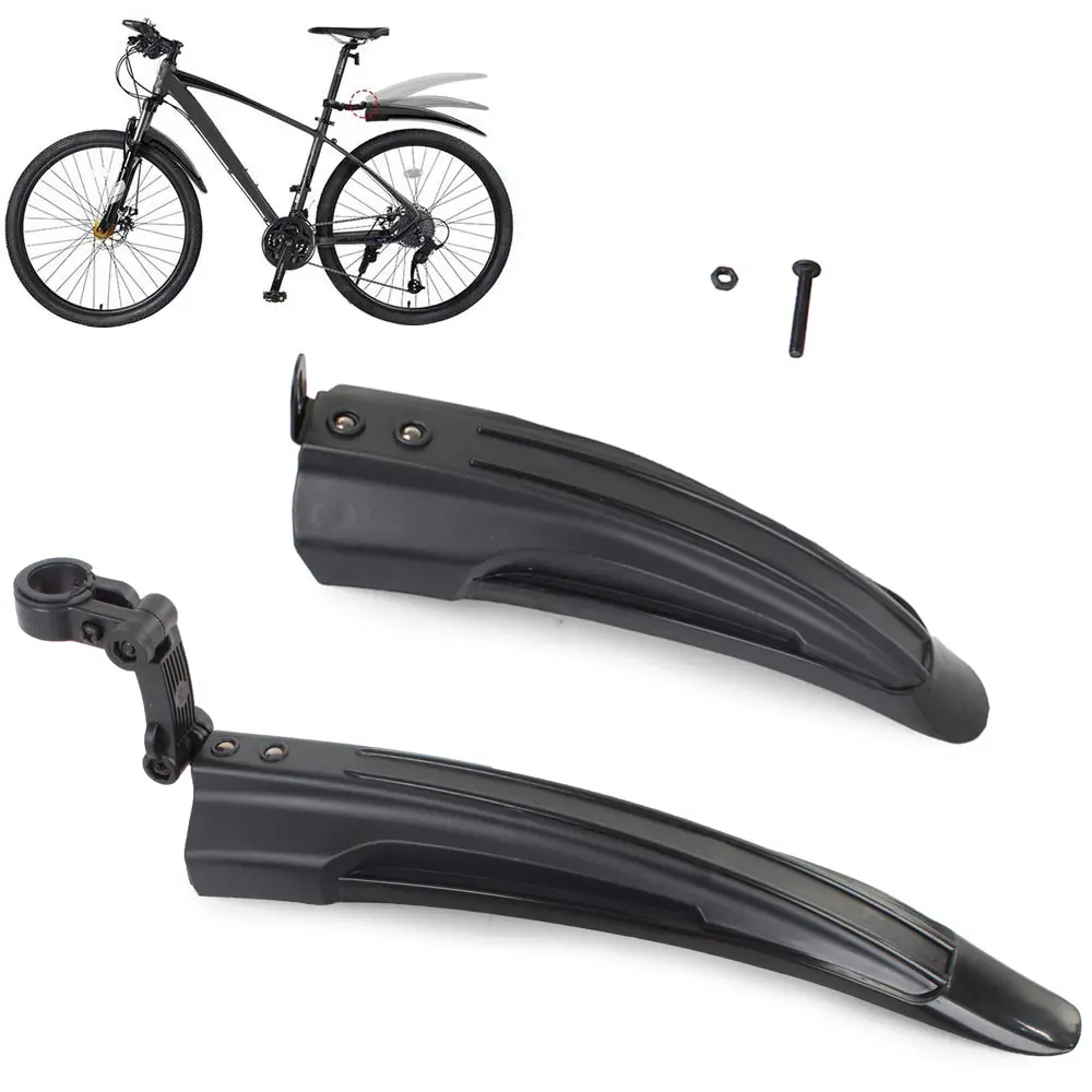 Fahrrad-Schutzblech-Set – Vorne und Hinten – 24–28 Zoll – 2-teilig – Schwarz