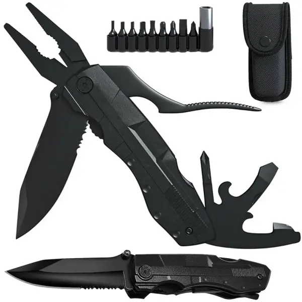 Multitool 21-in-1 – Multifunktionswerkzeug aus Edelstahl mit Bit-Set und Gürteltasche
